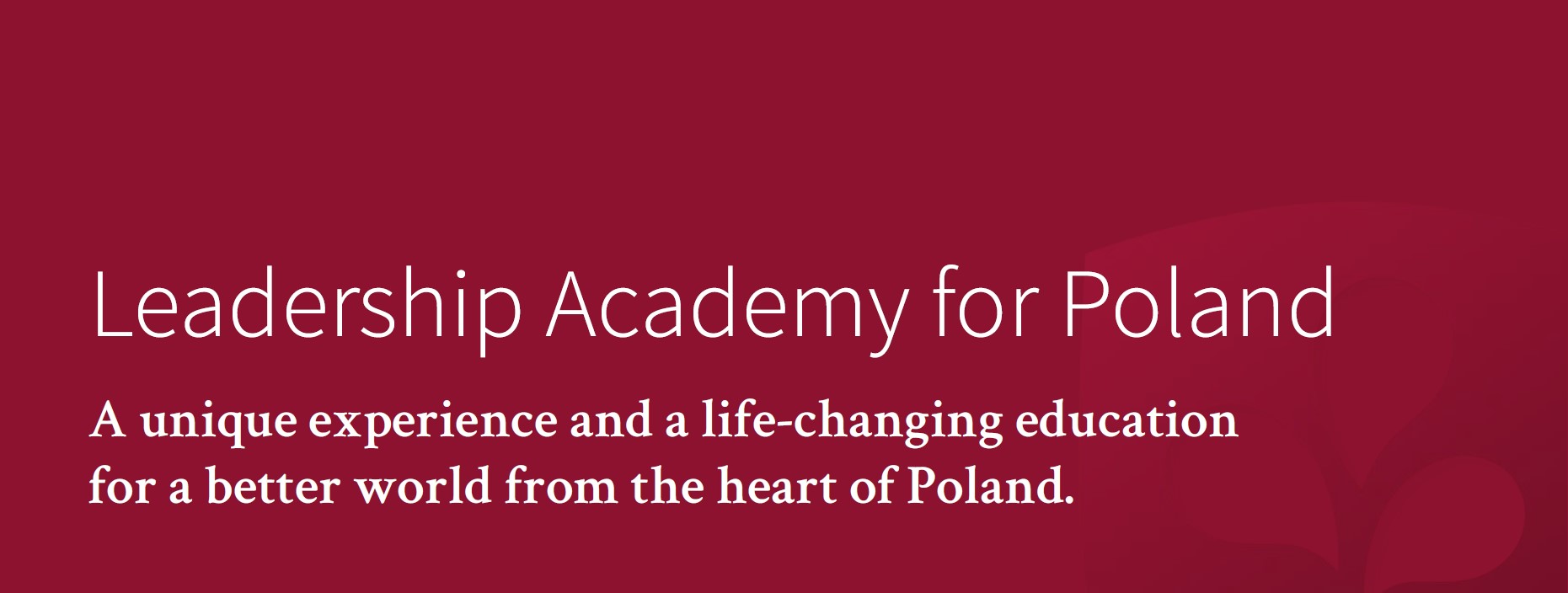 Rusza Aplikacja do III edycji Leadership Academy for Poland